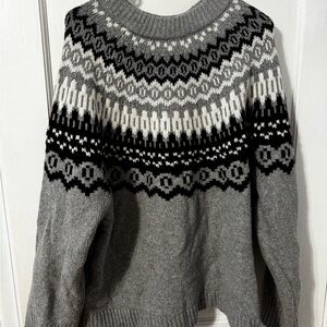 Universal Thread Women's Gray Nordic Sweater